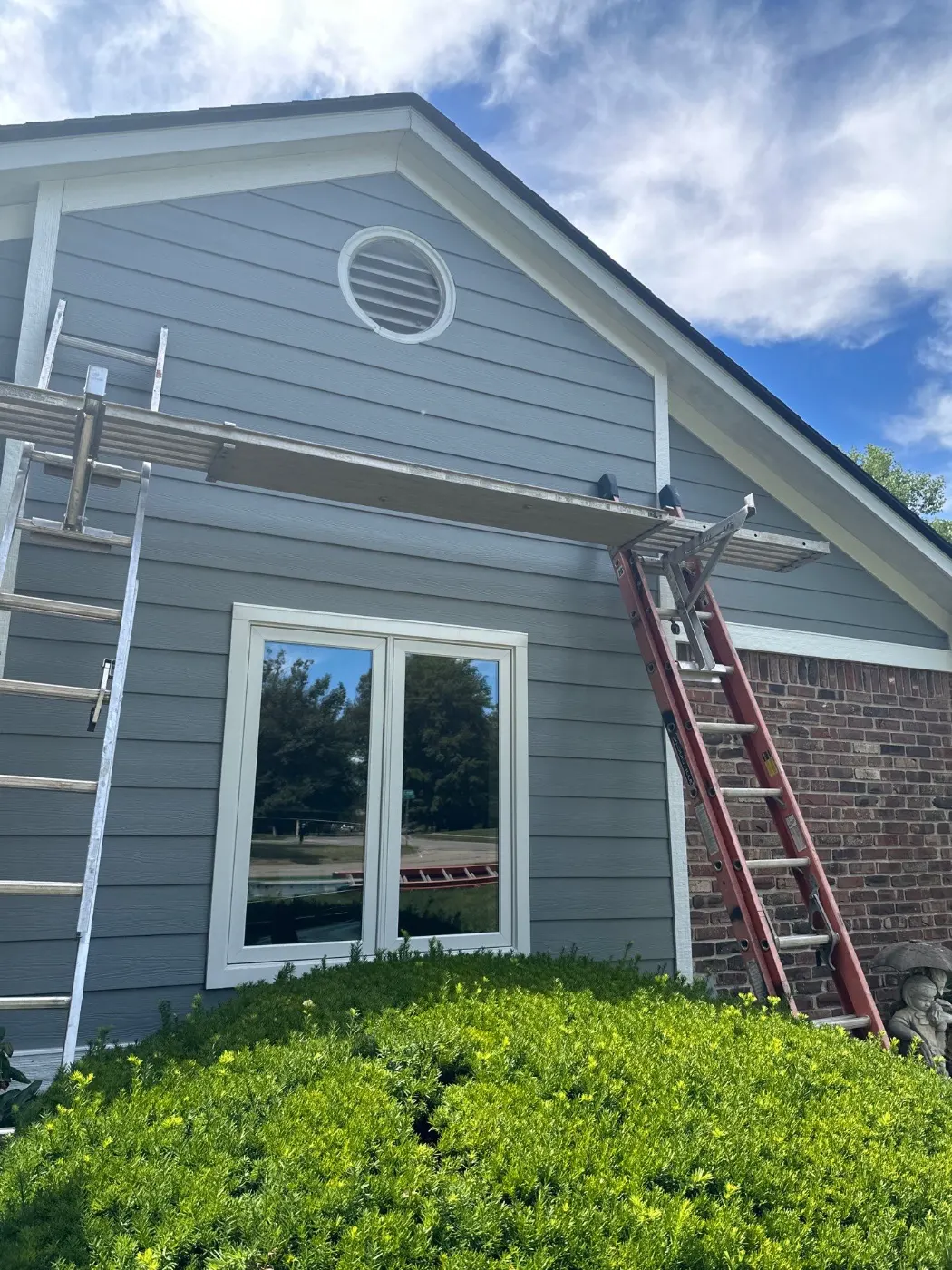 Trim and flashing detail on a McCordsville siding job